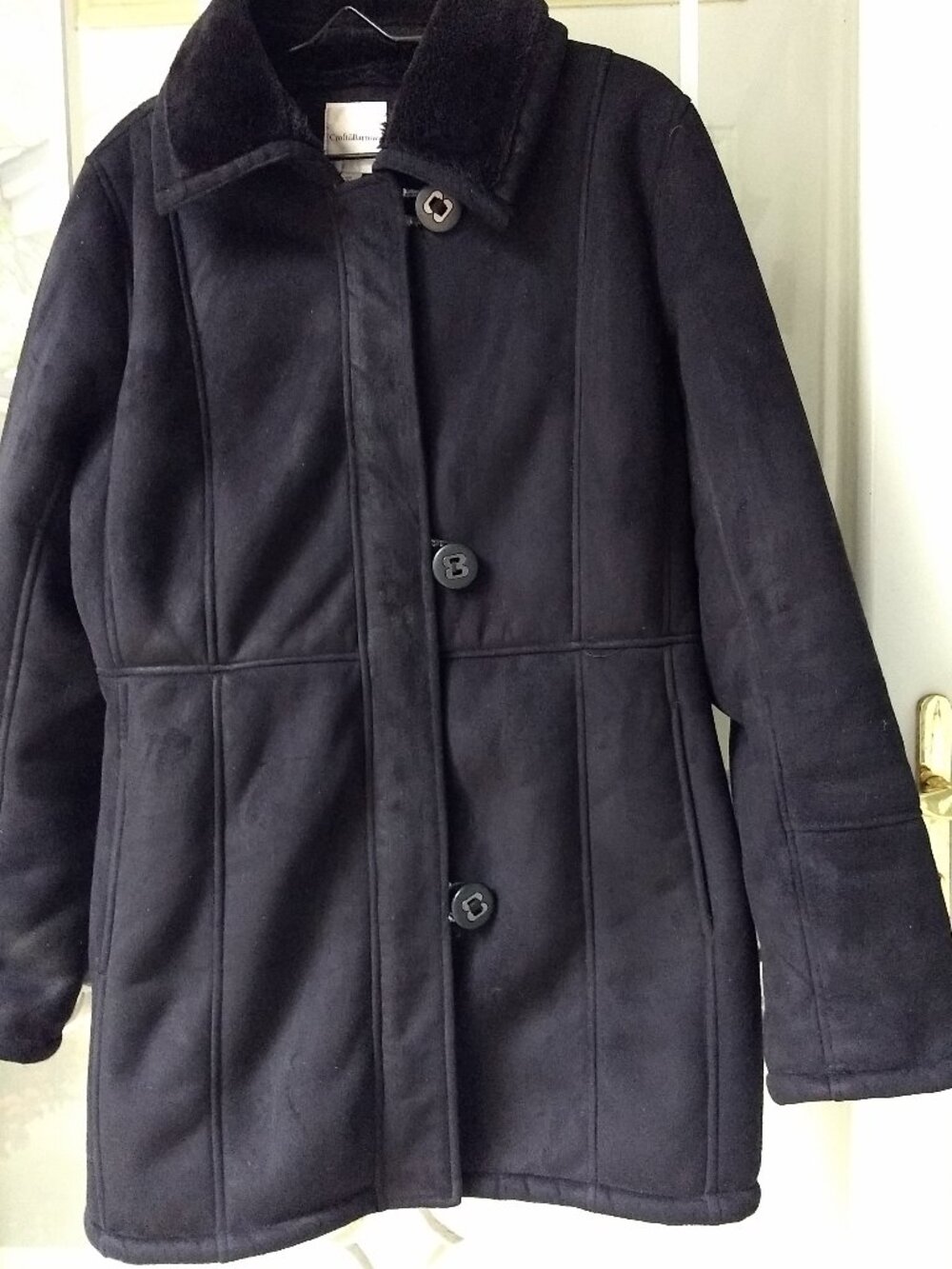 Croft & Barrow Faux Shearling & Suede Coat.